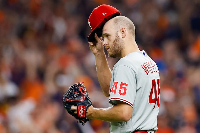 Phillies ace Zack Wheeler gave up four earned runs in five innings against the Astros in Game 2 of the World Series.