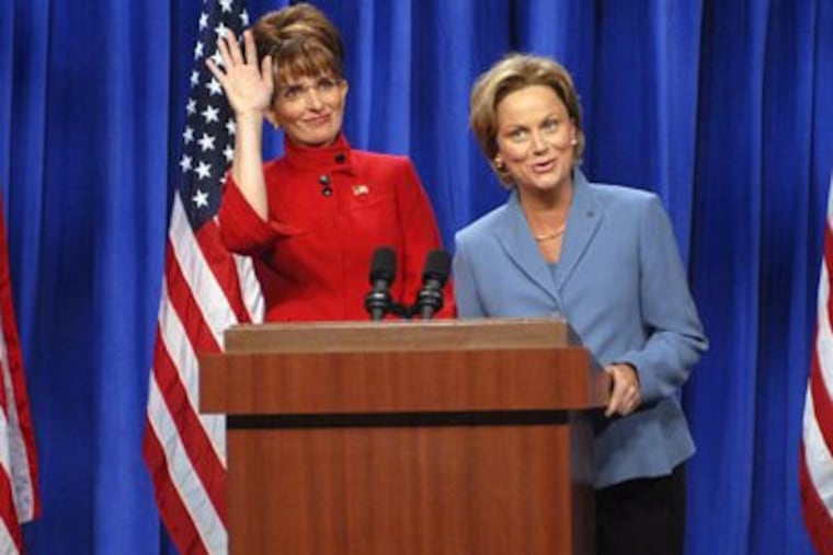 The Sept. 13 "Saturday Night Live" spoof with actress Tina Fey as Sarah Palin and actress Amy Poehler as Hillary Rodham Clinton saturated cyberspace via YouTube. Viral? It's become a fatal epidemic for the McCain campaign. (AP)