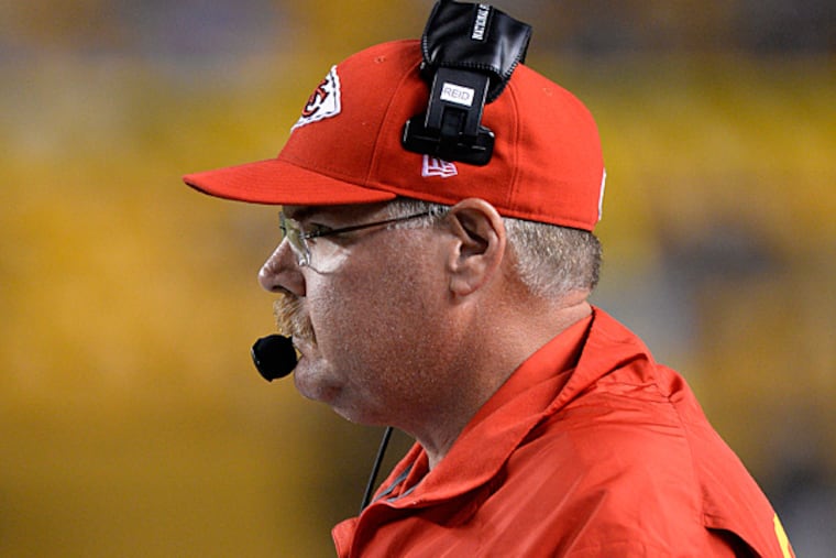 Kansas City Chiefs head coach Andy Reid stands on the sideline. (AP Photo/Don Wright)
