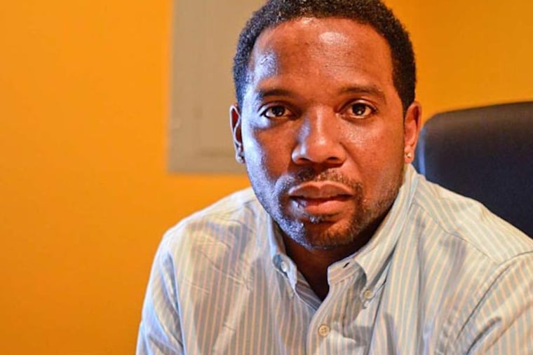 Grammy Award-winning songwriter and producer Carvin Haggins at his studio in Marlton. (Viviana Pernot/Staff Photographer)