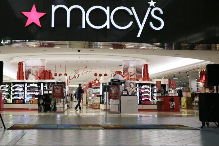 The former Macy’s at Moorestown Mall during last December’s holiday shopping season just before it closed in March 2017.