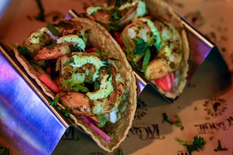 The shrimp tacos at Taco-Yote in Moorestown.