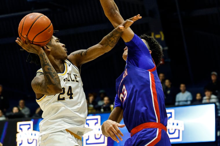 Guard Deuce Jones (left) has moved from La Salle to St. Joseph's for his sophomore season.