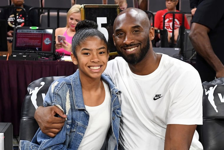 Gianna Bryant and her father, former NBA player Kobe Bryant, attend the WNBA All-Star Game 2019 at the Mandalay Bay Events Center on July 27, 2019 in Las Vegas, Nev.
