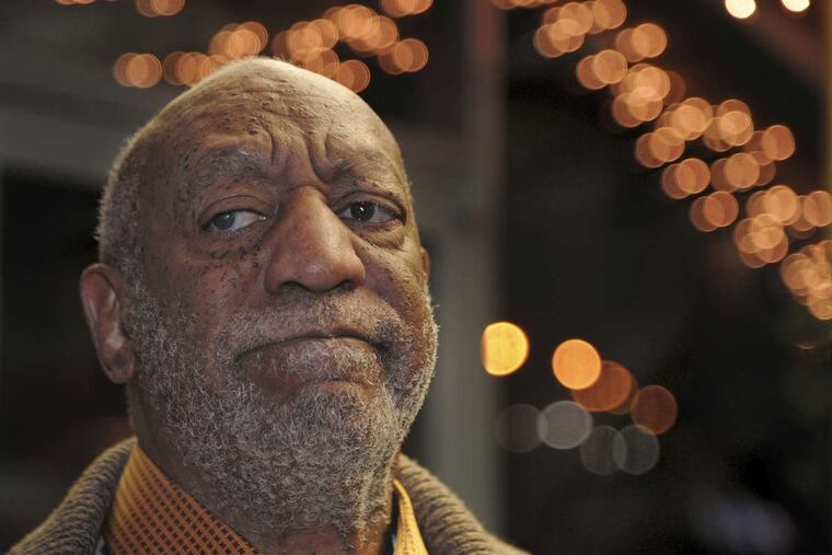 In this Wednesday, Jan. 10, 2018 photo, Bill Cosby pauses to talk to reporters as he leaves following a dinner at an Italian restaurant in Philadelphia.