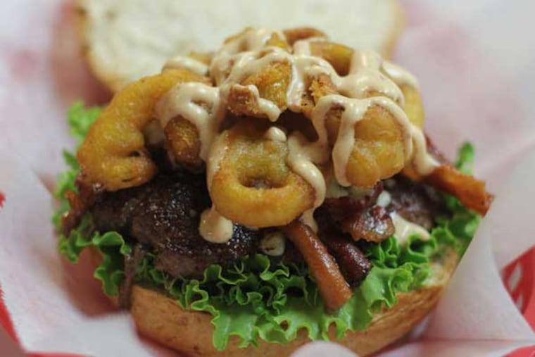 Black and blue burger from Wimpy's Original in Media.