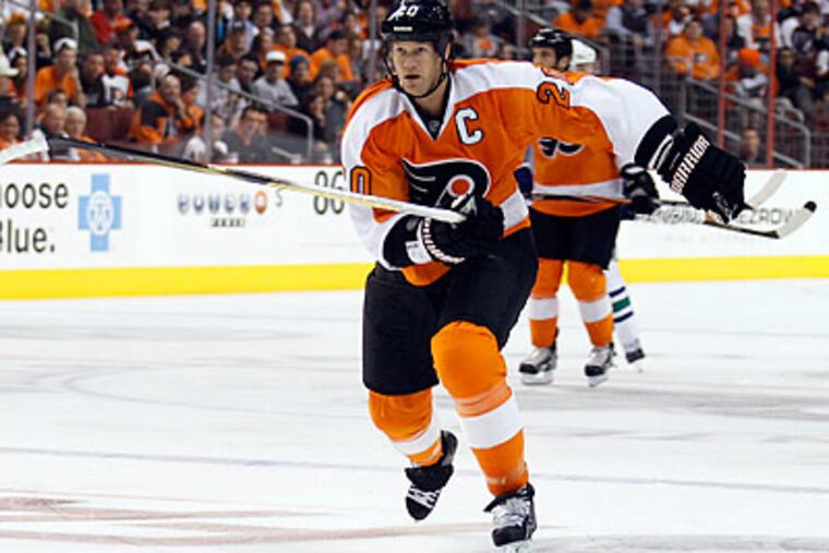 Last week, Chris Pronger's nameplate disappeared from the Flyers locker room. (Yong Kim/Staff file photo)