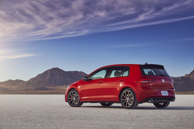 The 2021 Volkswagen Golf GTI keeps its cute rounded shape but don't be fooled. The sweet-looking little car breathes fire.