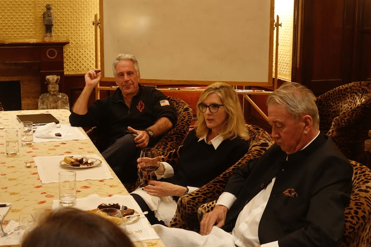 An undated photograph provided by the U.S. Department of Justice shows Kathryn Ruemmler with Jeffrey Epstein. Terakeet, a reputation management firm, used online tricks to downplay the friendship of the Goldman Sachs general counsel with the sex offender.