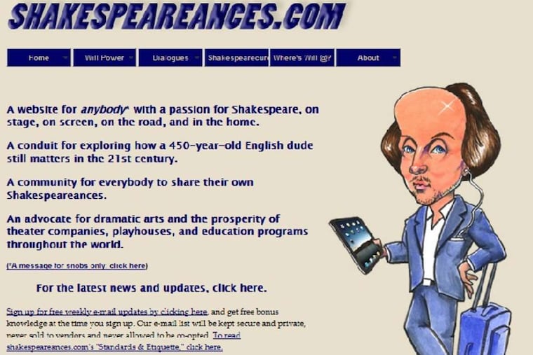 Shakespeareances.com is the website of journalist and Shakespeare fan Eric Minton.
