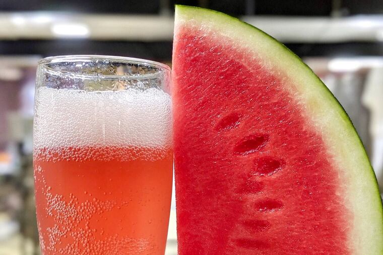 My Summer Boyfriend from is a limited edition seasonal kombucha made with organic Lancaster watermelons and habanero peppers for a little heat, available through curbside pick-up only at Baba's Brew in Phoenixville.