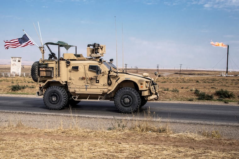 U.S. forces patrol oil fields in Syria, where there has been an American military presence for over a decade.