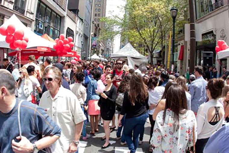 Crowds, spring blossoms, leafing-out trees, food, shopping, and legalized mass jay-walking are in store for attendees at this year's Rittenhouse Row Spring Festival.