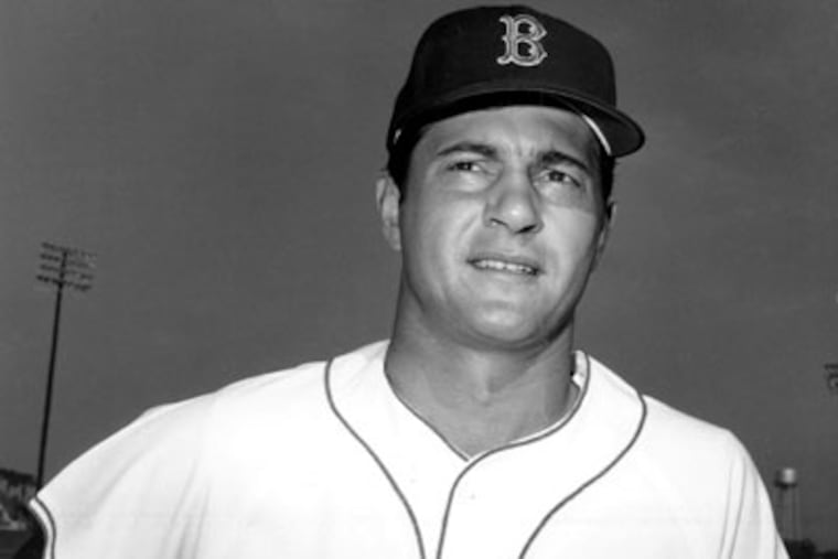 FILE - This is a March 5, 1968 file photo showing Boston Red Sox
baseball player Carl Yastrzemski. Miguel Cabrera is on the doorstep of
becoming the first winner of baseball's Triple Crown since Yastrzemski
in 1967 when the AL Central champion Detroit Tigers wrap up the
regular season against the Kansas City Royals. (AP Photo/File)