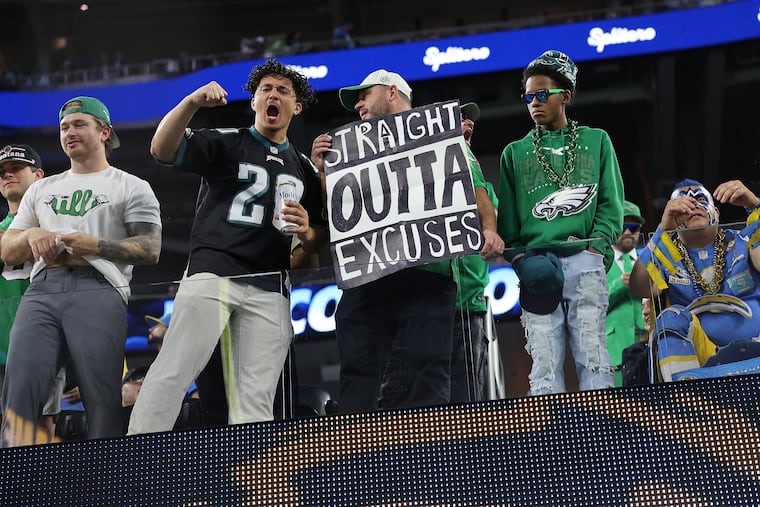 There were plenty of disappointed Eagles fans at SoFi Stadium on Monday night.