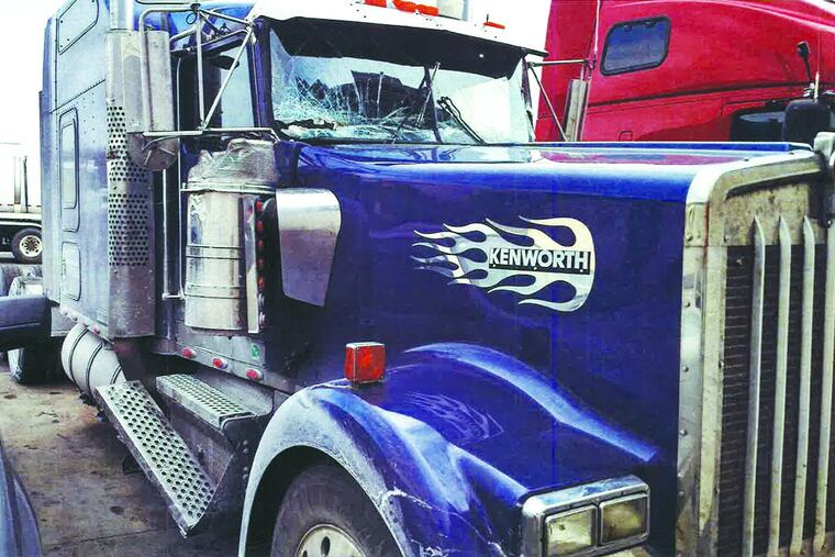 Two truckers say they crashed into a sagging Verizon phone line connected to a damaged 1943 pole.