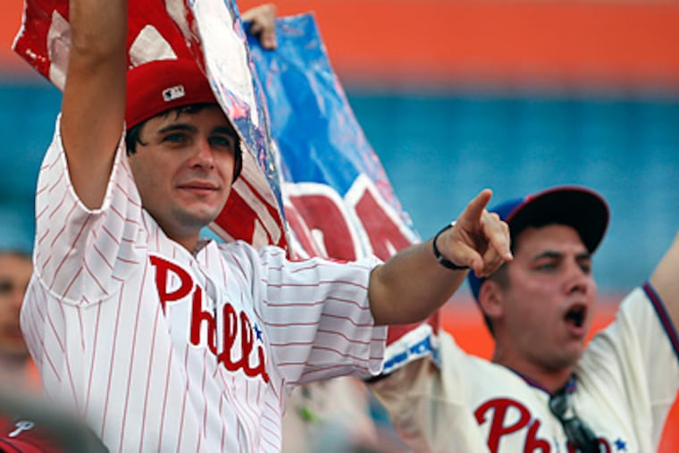 It was a long day for the Phillies fans in attendance at Land Shark Stadium. (Wilfredo Lee/AP)