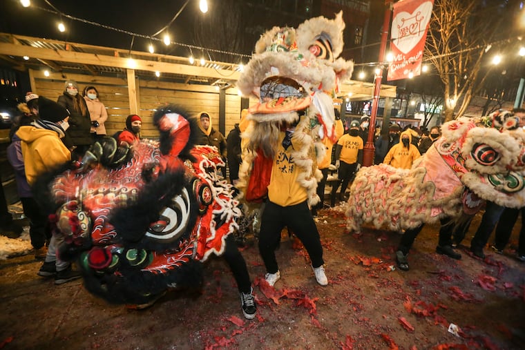 The Philadelphia Suns perform lion dances in honor of the Lunar New Year.