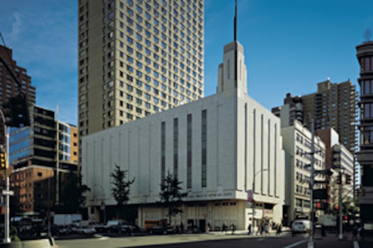 The Mormon temple in New York City, as seen on the church Web site, is similar to the one planned for North Broad Street near Spring Garden Street in Philadelphia.