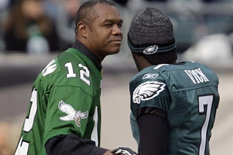 Michael Vick's Week 1 performance resembled Randall Cunningham's first two games in 1990. (David Maialetti/Staff file photo)