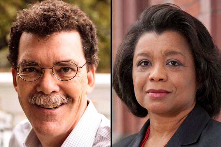 William Daniels (left) and Patricia Wilson Aden.