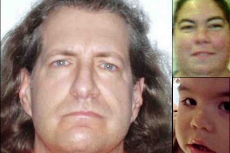 Mark Geisenheyner (left) reportedly admitted to shooting five people in a Montgomery County home over the weekend. Kathryn Erdmann (top right) was in critical condition. Her son, Gregory, 2, was killed.