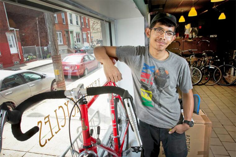 Izzat Rahman, opened Kayuh Bicycles at 19th and Girard Ave in Philadelphia in 2012. (Alejandro A. Alvarez / Staff Photographer)