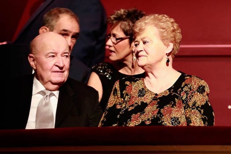 James and Barbara Kenney and family members wait for Mayor Jim Kenney to be administered the Oath of Office by Judge Kevin Dougherty inauguration as 99th Mayor of Philadelphia at the Academy of Music Monday January 4, 2016.