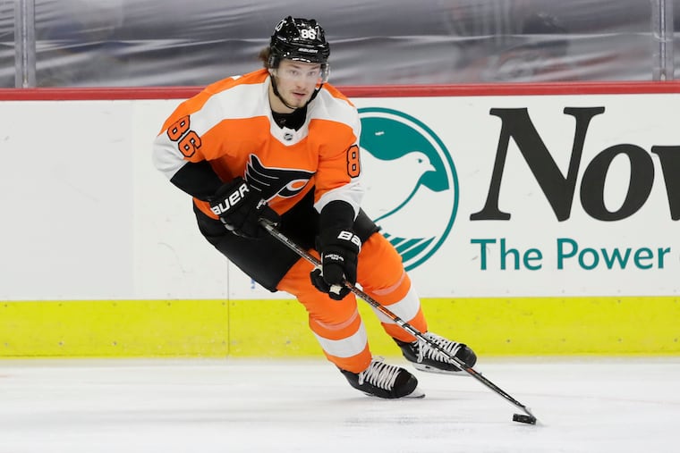 Joel Farabee, who is tied for the team lead with 10 goals this season, has been placed on the COVID-19 protocol list and will not play tonight.