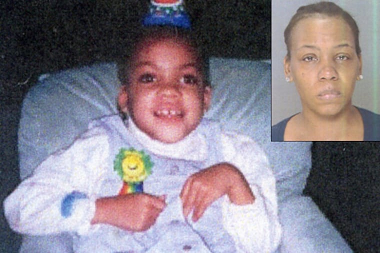 Andrea Kelly (inset) was sentenced to 20 to 40 years in prison yesterday after pleading guilty in the starvation death of her daughter, Danieal Kelly.