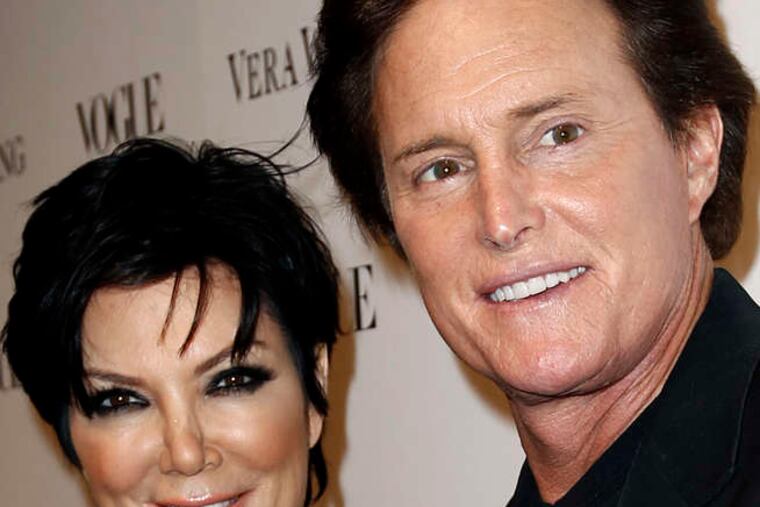 Kris and Bruce Jenner in 2010. He is, she says, "my hero."