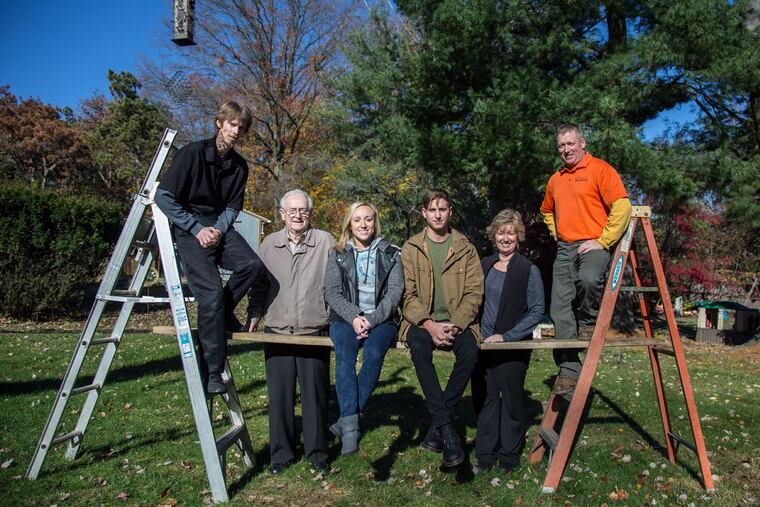The Hunt family takes a lot of pride in their Thanksgiving Day Parade traditions. Sitting on their makshift bleachers is Stephen Hunt, Jack Hunt, Danielle Ercole, Ryan Hunt, Pat Ercole, and Chaz Hunt. Pat Ercole will be attending her 53rd straight Thanksgiving Day Parade this year. She'll be joined by her family.