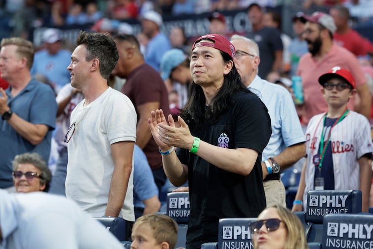 Will Yip takes in a Phillies game against the Dodgers on July 22 at Citizens Bank Park.