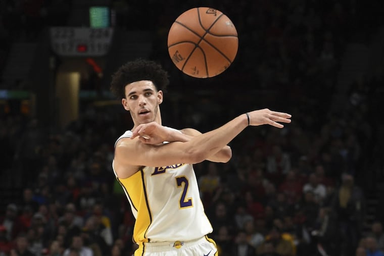 Lakers guard Lonzo Ball