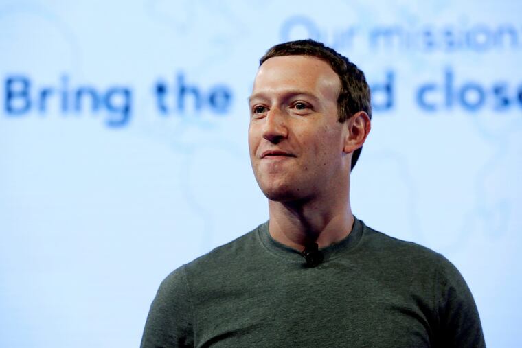In this June 21, 2017, file photo, Facebook CEO Mark Zuckerberg speaks during preparation for the Facebook Communities Summit, in Chicago.