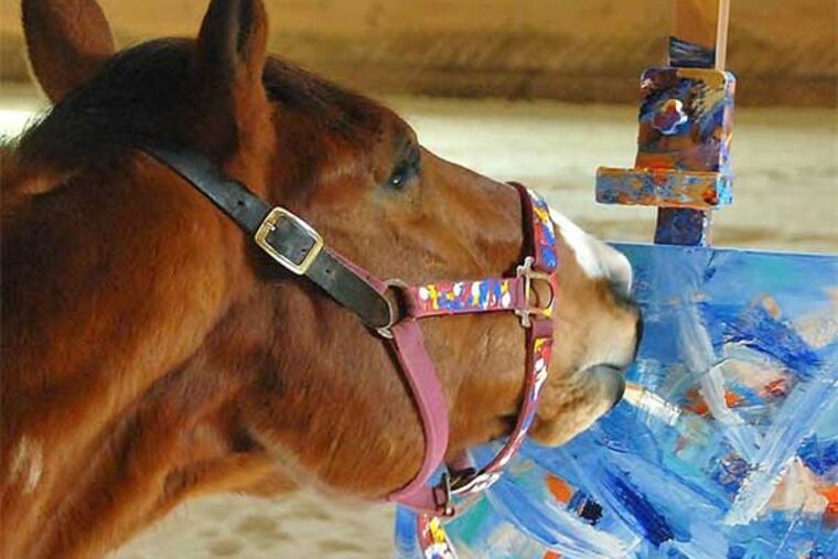 Metro Meteor has a second career as a painter. (Photo: Heidi Geraci)