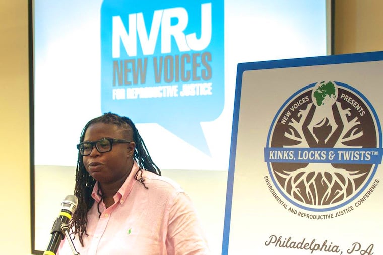 La'Tasha Mayes at the Kinks, Locks, and Twists conference, which gathers women, gender non-conforming and trans people of color and allies to explore health and well-being. Black women, Mayes writes, face severe disparities in access to reproductive care.