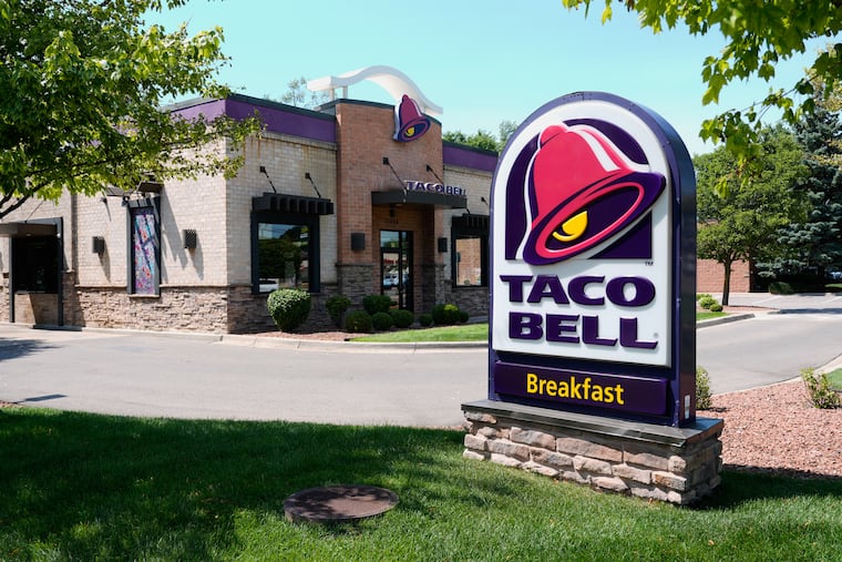 A Taco Bell is shown Tuesday, July 14, 2026, in Taylor, Mich. Taco Bell says it has stopped using lettuce from the supplier identified by the FDA.