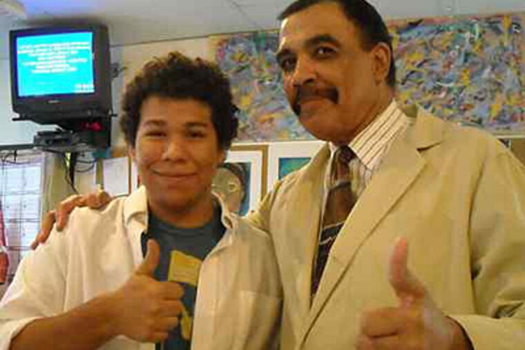 Oscar "Okie" Regalado and Jeffrey A. Wheet. Regalado posted this picture on Facebook after he attended Wheet's funeral.