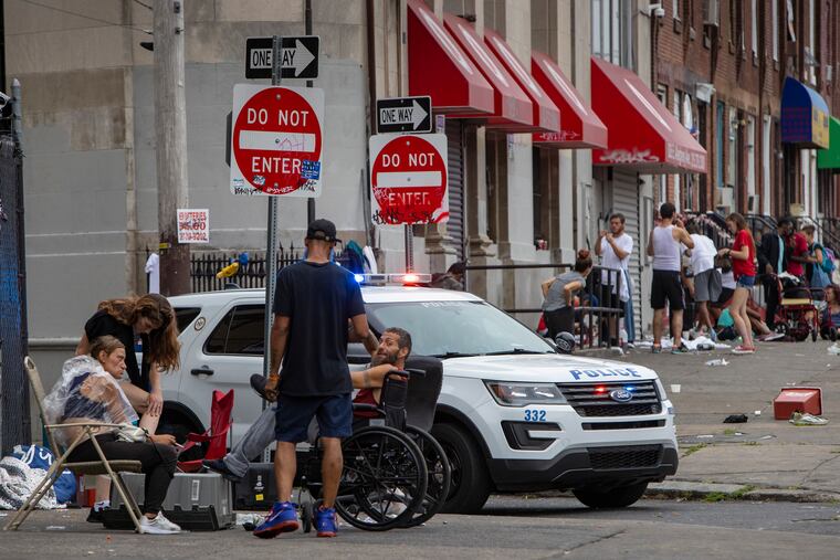 Kensington, the heart of the city's opioid epidemic, in August.