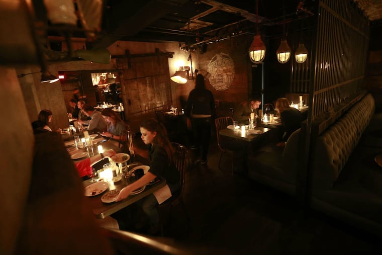 Double Knot's subterranean seating.