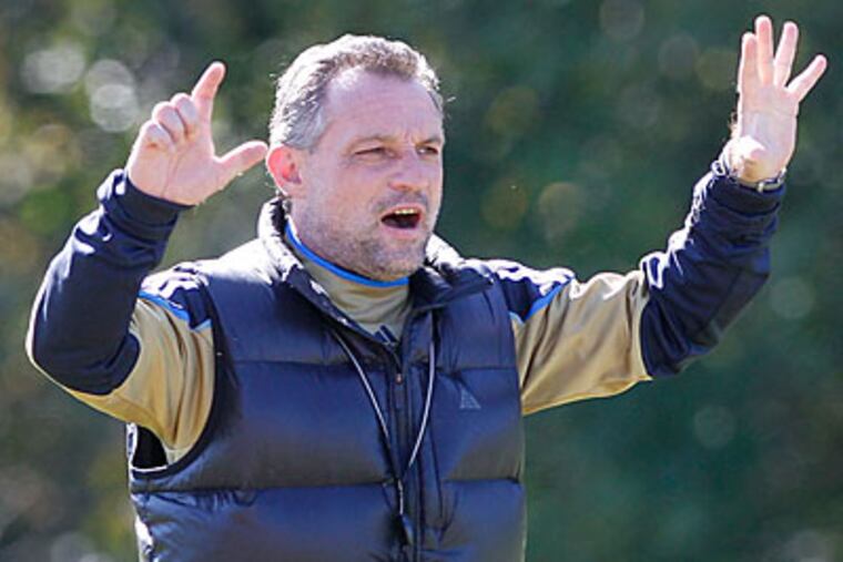 Former Union manager Peter Nowak endangered his players, according to his letter of termination. (Charles Fox/Staff file photo)