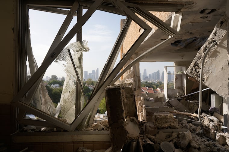 Damaged apartment following an Iranian missile strike in Tel Aviv, Israel, March 19, 2026.