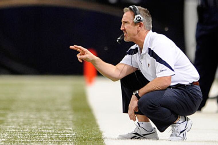 The Eagles are not expected to announce any coaching changes, including the possible addition of Steve Spagnuolo, this week. (L.G. Patterson/AP Photo)