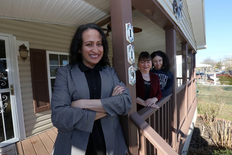 Ana Cowan, left, who grew up in Atlantic City but now lives in Fort Worth, TX, visiting her mother, Ana Garcia, and daughter, Carlana Cowan, in Pleasantville, Wednesday, March 13, 2019. VERNON OGRODNEK / For The Inquirer