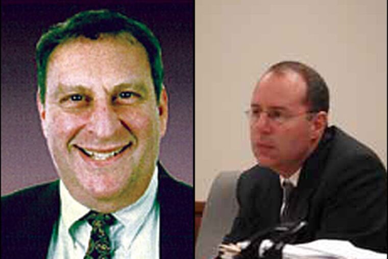 The death of David Garfield (left) presents a stalemate for the Camden County Prosecutor's Office. 'We can't prosecute a dead guy,' says Assistant Prosecutor Mark Chase (right).