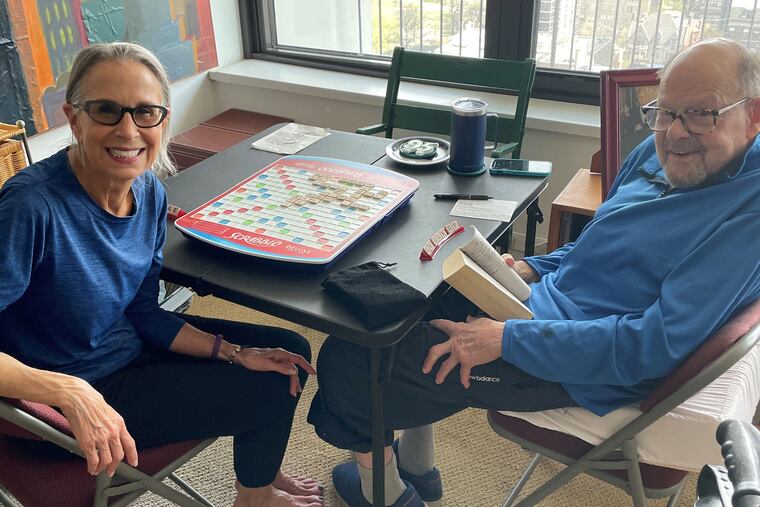 Gardner Stern (right) lives alone in a Chicago condominium complex. He never planned for his care needs in older age. He just figured things would work out, one way or another. Joy Loverde (left), an elder-care specialist, lives in the same building and is Stern’s “tell it like it is” friend. Loverde helped Stern decide to give up driving and persuaded him to have a walk-in shower with a bench installed in his bathroom. (Joy Loverde)