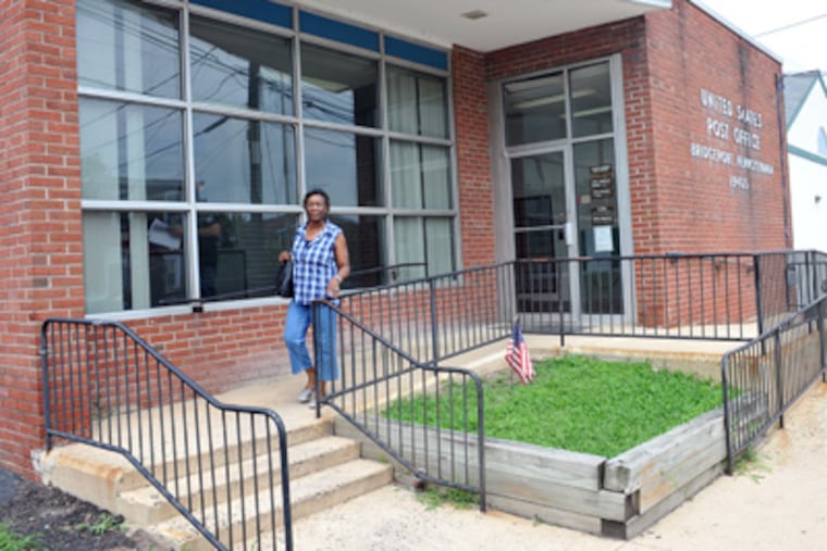 Darlene Butler leaves the Bridgeport Post Office after dropping off some mail. Butler said 'Unbelievable, It's the only one, unbelievable,' when hearing that her branch might be closing. (Sharon Gekoski-Kimmel / Staff Photographer)