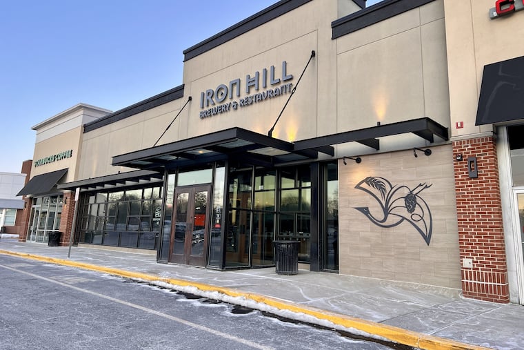 The Iron Hill Brewery in Huntingdon Valley, set to reopen Monday, is pictured in February.