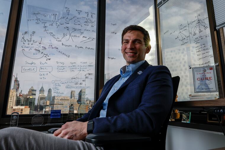 David Fajgenbaum at the Every Cure offices in 2024. The nonprofit just received $60 million from a TED initiative to help bring repurposed medications to patients.